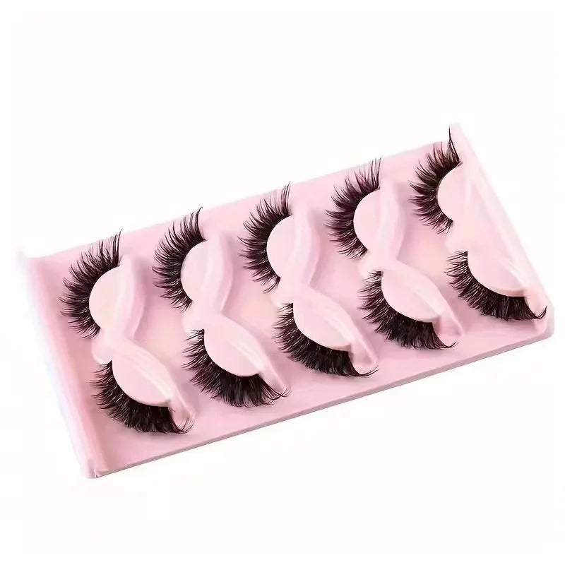 Hot Selling Cat Eye Faux Eyelashes - 5 Pairs Eye Elongated False Lashes