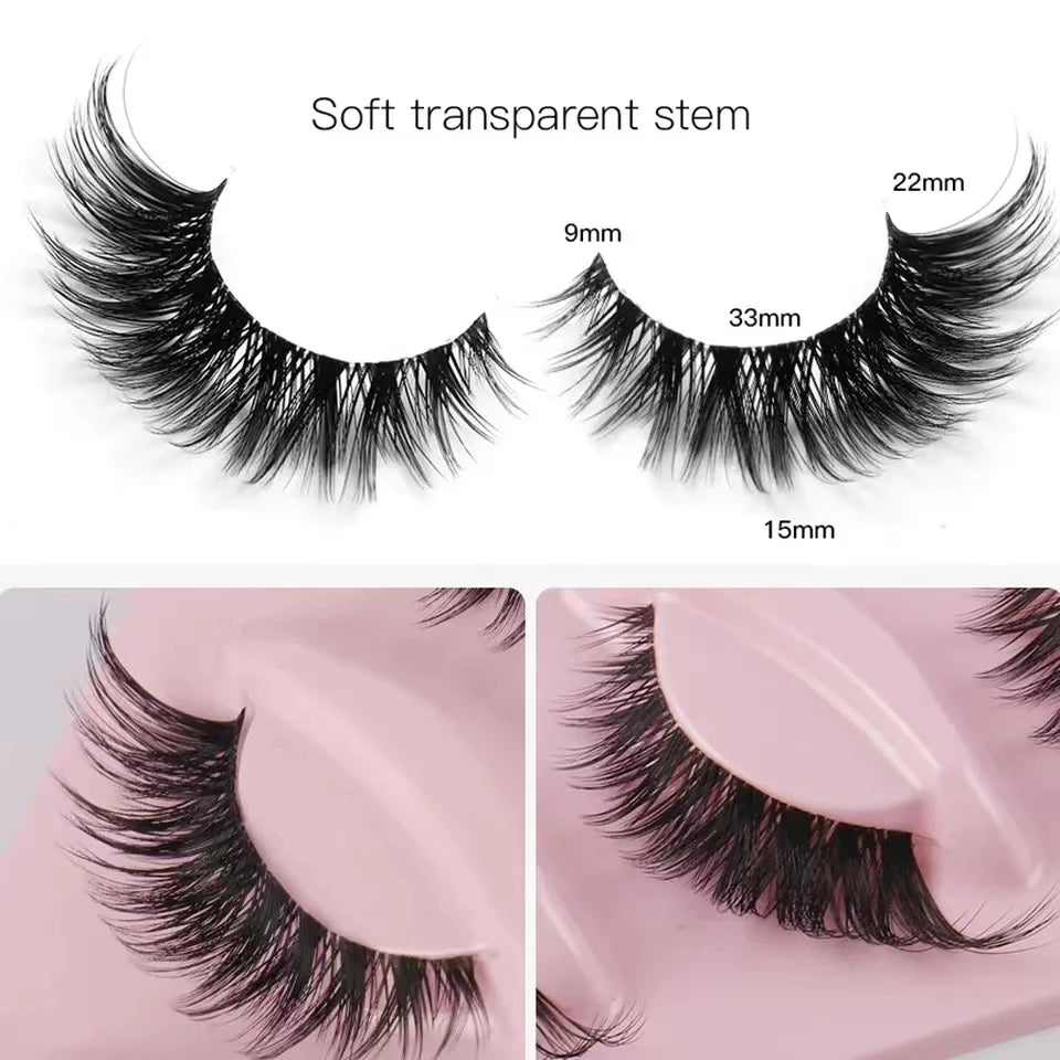 Hot Selling Cat Eye Faux Eyelashes - 5 Pairs Eye Elongated False Lashes