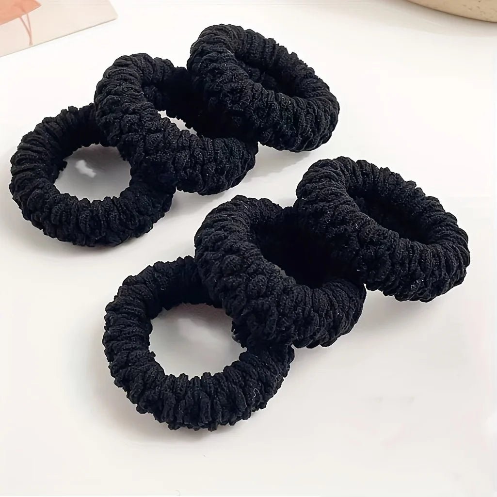 Upgraded Hair Ties - 10pcs Thick & Wide Durable Elastic for Fashionable Ponytails and Buns