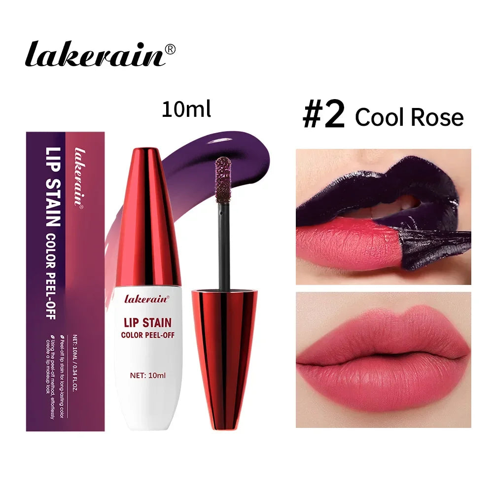 Peel Off Rose Pink Lip Gloss - Matte Contour Tattoo Lip Stain Waterproof & Transfer Resistant Natural Tint - Allurra Store