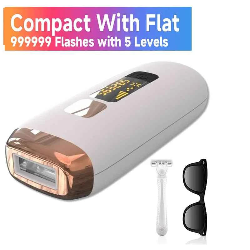 999999 Flashes IPL Laser Epilator for Women - Painless Home Hair Removal Device for Bikini and Body Use