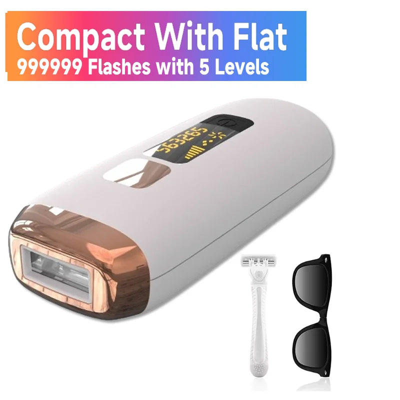 Permanent IPL Hair Remover Device - Effortless Smooth Skin Epilator & Shaver