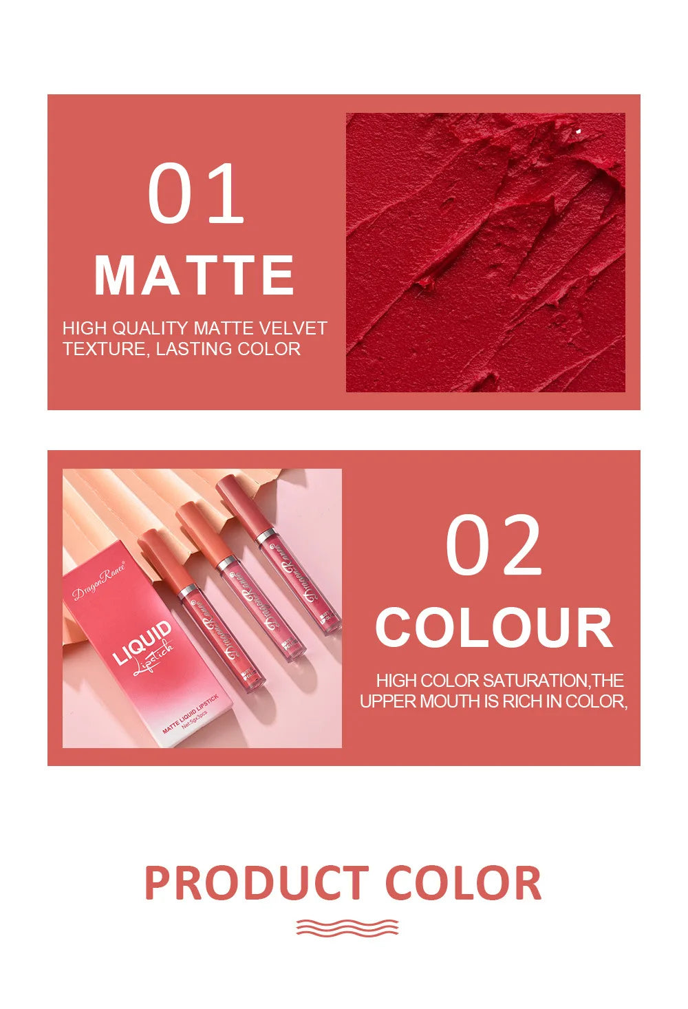 3 PCS Liquid Lipsticks Set - Long Lasting Waterproof Matte Lipsticks for Women - Korean Beauty Cosmetics - Allurra Store