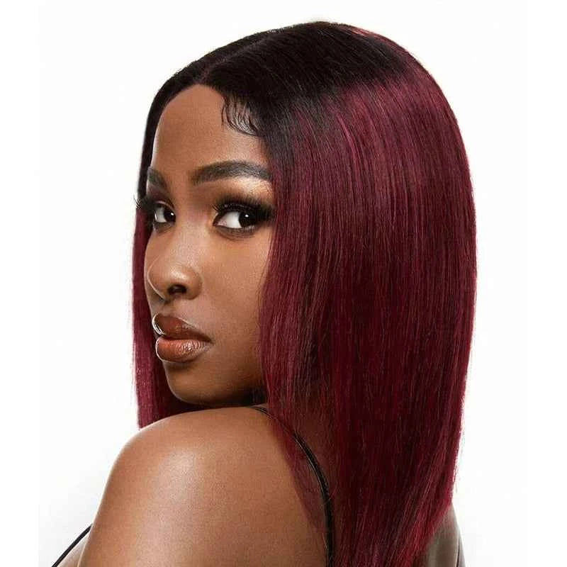 Burgundy Short Straight Bob Wig