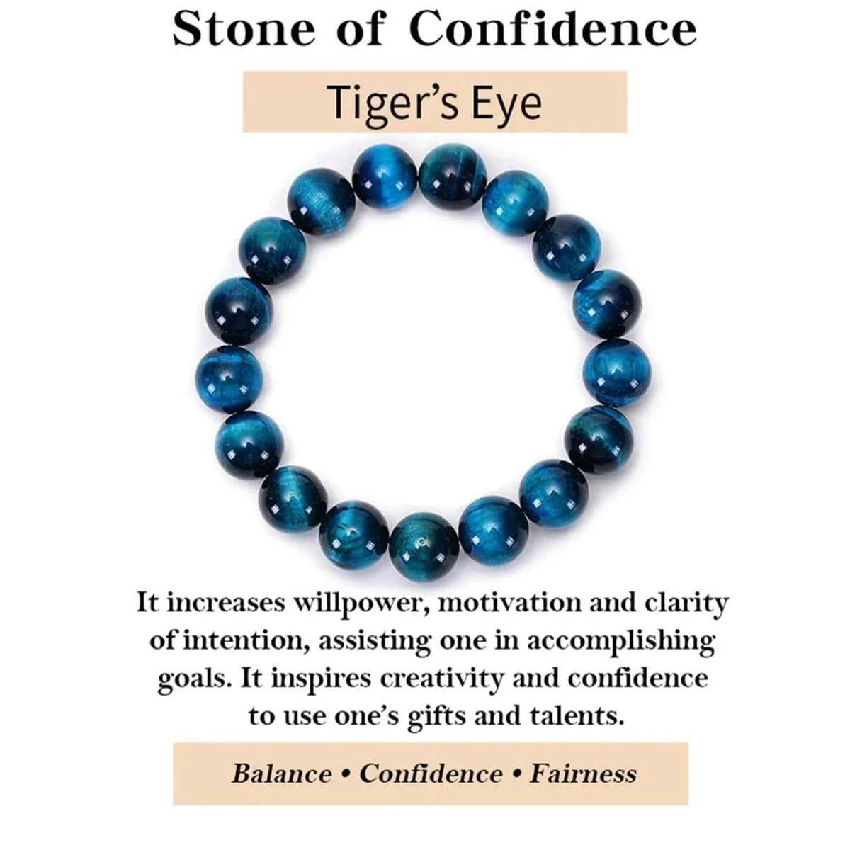 1Pc Minimalist Blue Tiger Eye Stone Bracelet - 6/8/10mm Natural Beaded Jewelry for Daily Wear