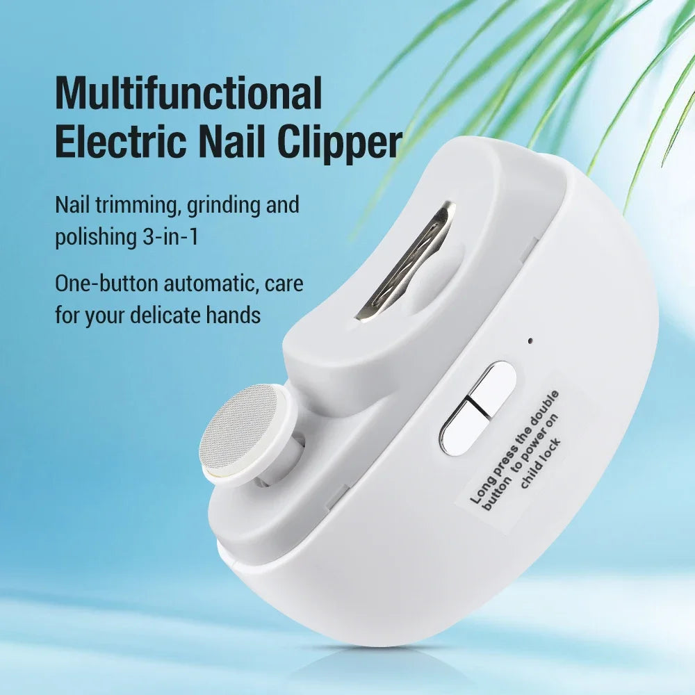 Rechargeable Electric Nail Trimmer for Babies and Adults with Light