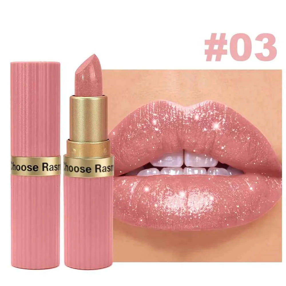 Pearlescent Pink Glitter Lipstick for Stunning Lips