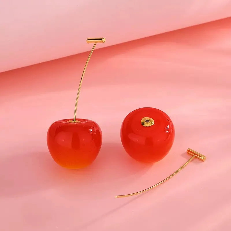 Sweet Cherry Earrings for Women - Adorable 925 Silver Studs - Ideal Gift for Girls