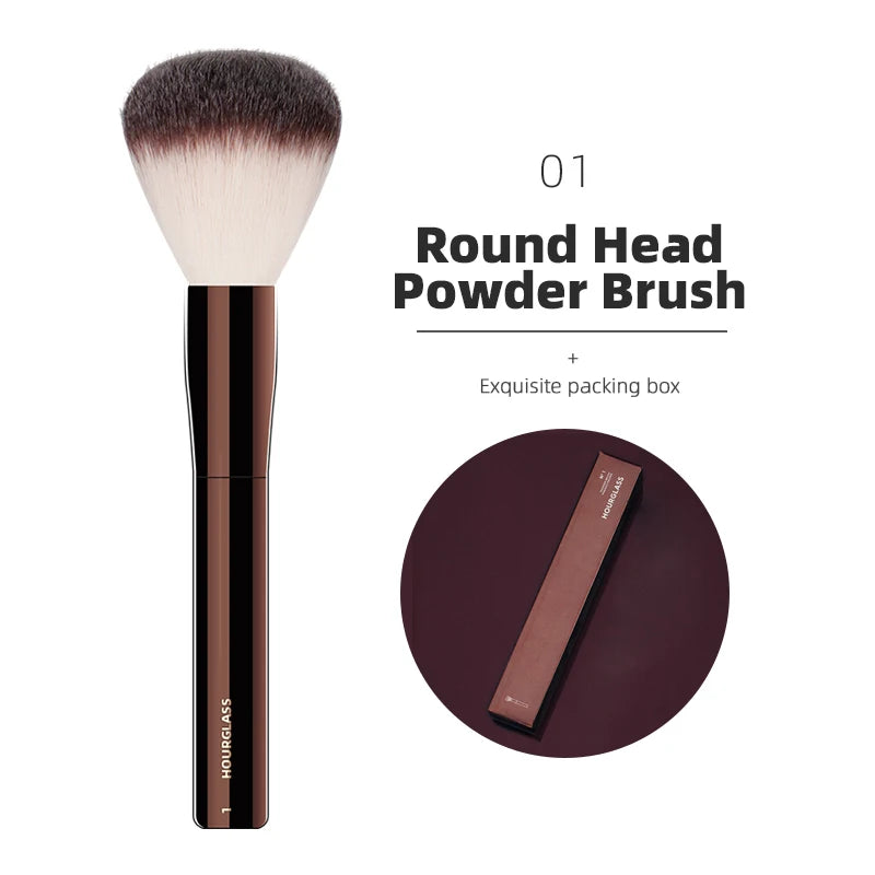 Hourglass Makeup Brushes for Powder, Foundation, Concealer, Blusher, Bronzer, Eye Shadow, Eyebrow, Eyeliner, and Sculpting