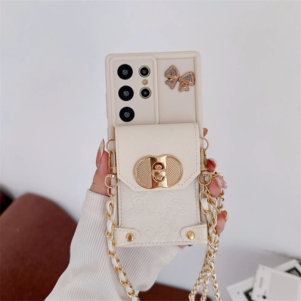 Crossbody Wallet Case for Samsung Galaxy S24 S21 FE S25 Ultra S23 S22 Plus A06 A16 A56 A36 A54 A55 A35 A25 A15