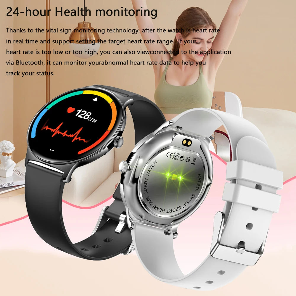 Ultra Thin Smartwatch for Women - Huawei Xiaomi New Fashion Smart Watch with Always Display Time, Sports Bracelet, and Bluetooth Call