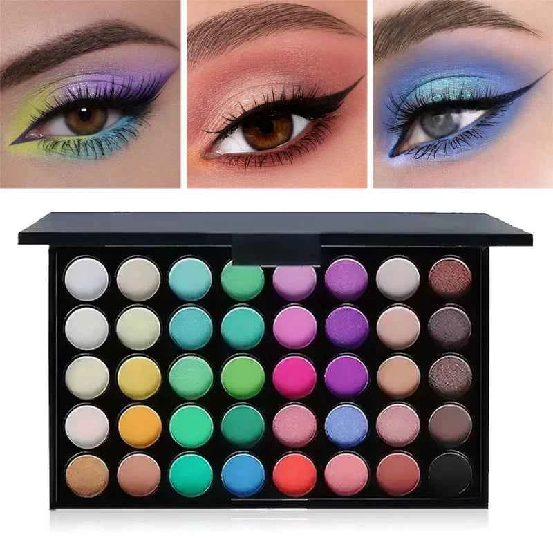 Glitter Eyeshadow Palette 40 Colors - Waterproof Long Lasting