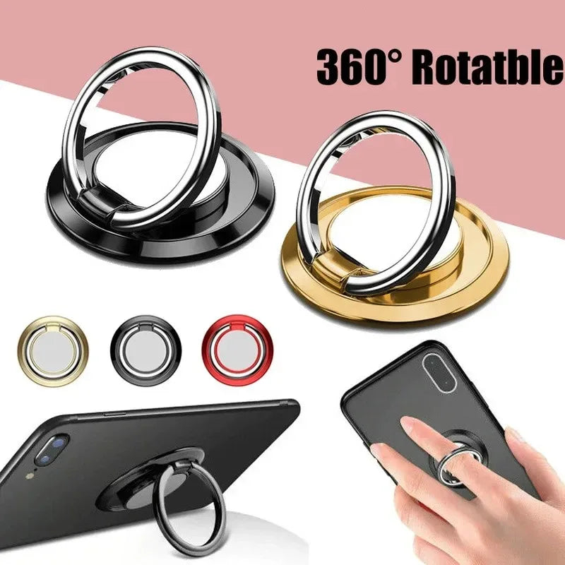 Finger Ring Holder Stand Grip 360 Rotating for Mobile Phone with Car Magnetic Mount