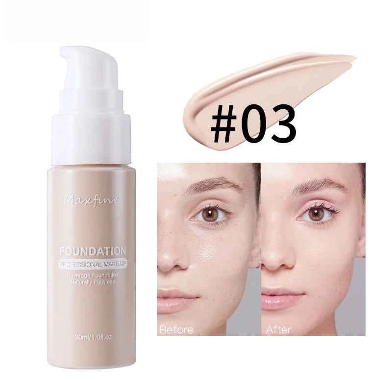 Waterproof and Sweat-Resistant Liquid Foundation Concealer for Flawless Skin