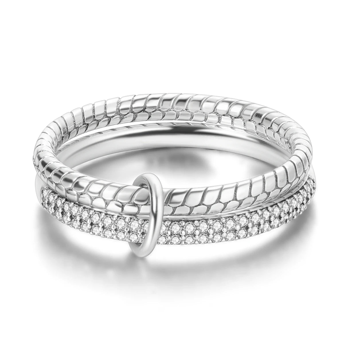 Silver-Plated Daisy Ring - Luxury Stackable Fine Jewelry for Any Occasion