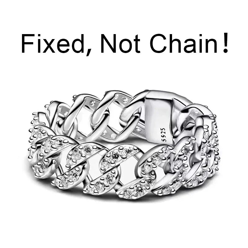 925 Sterling Silver Princess & Crystal Rings - Stunning 925 Sterling Silver Rings with Crystals