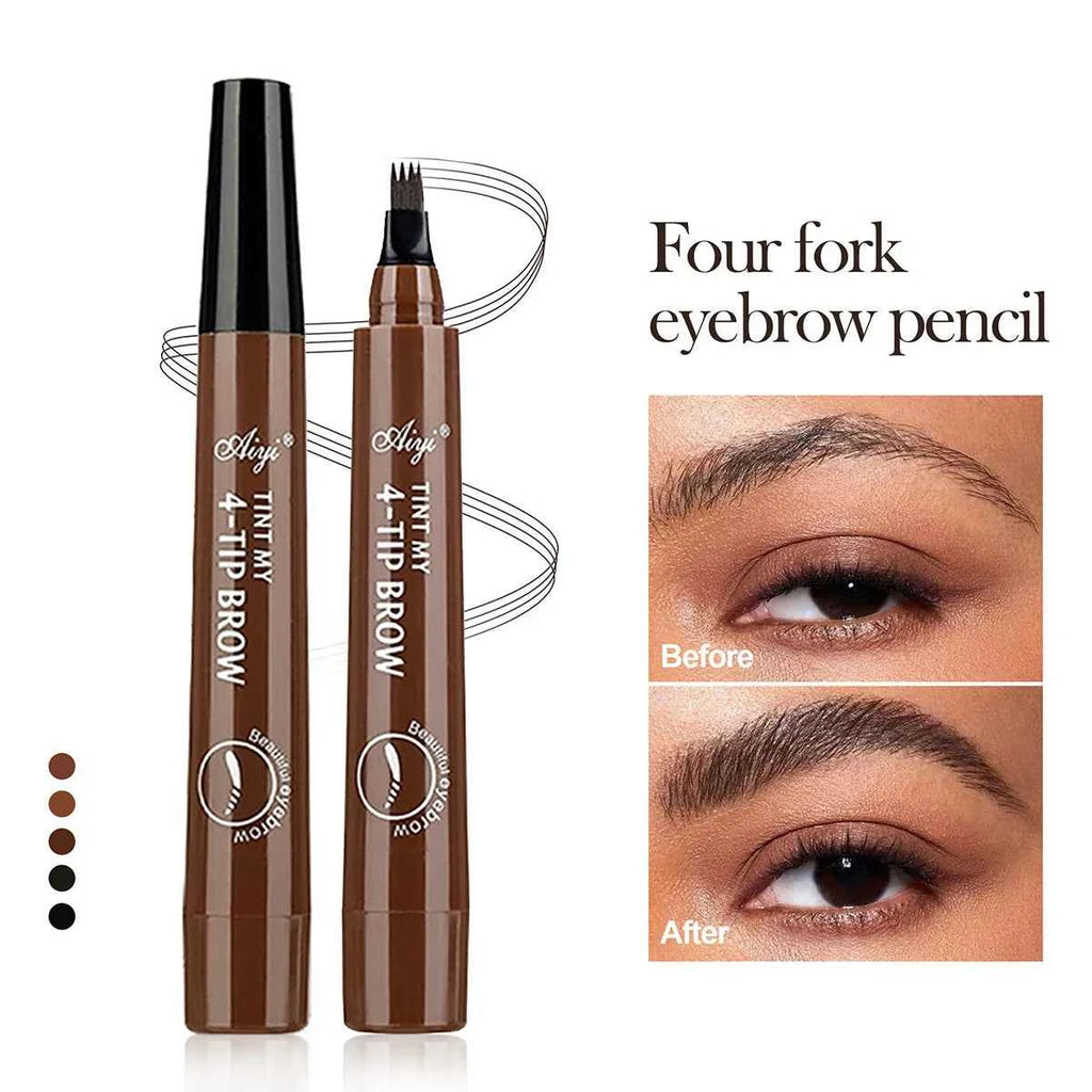 Microblading Eyebrow Pencil - Waterproof 4 Fork Design Available in 5 Colors