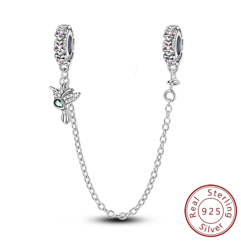 925 Sterling Silver Butterfly Charm - Firefly & Glow Charm for Bracelets