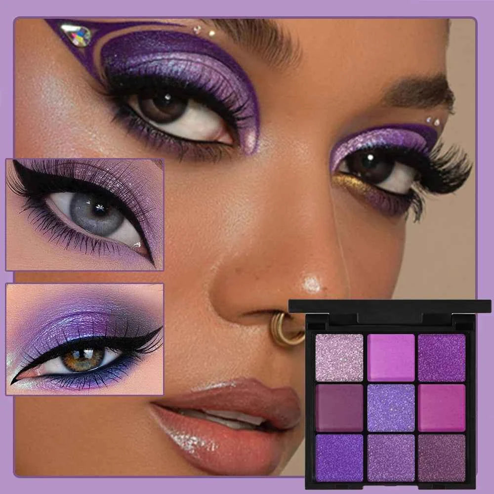 Grid Eyeshadow Palette for Bold Looks and Vibrant Color Payoff
