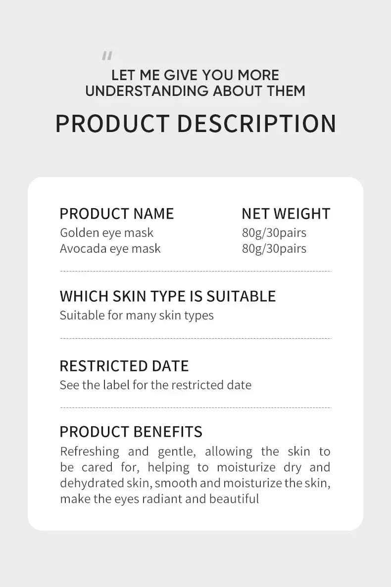 Avocado Eye Mask for Hydrated and Refreshing Under-Eye Care