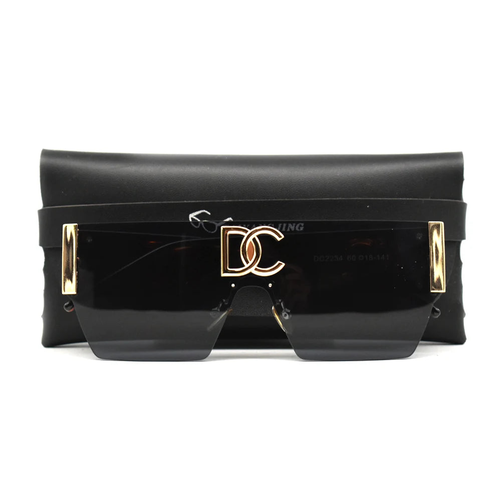 Vintage Luxury Sunglasses for Women - Square Rimless UV400 Gradient Shades, Fashion Brand Design Eyewear Oculos for Ladies