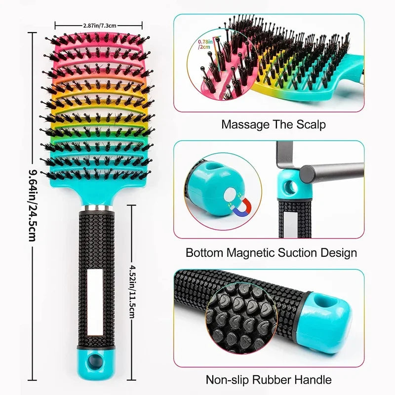 1pc Magic Scalp Massage Brush - Professional Detangling Tool for Wet Curly Hair