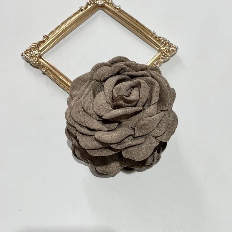 French Fabric Rose Hair Clips - Elegant Hair Claw Clips for Women and Girls, Stylish Barrette and Hair Accessories Gift