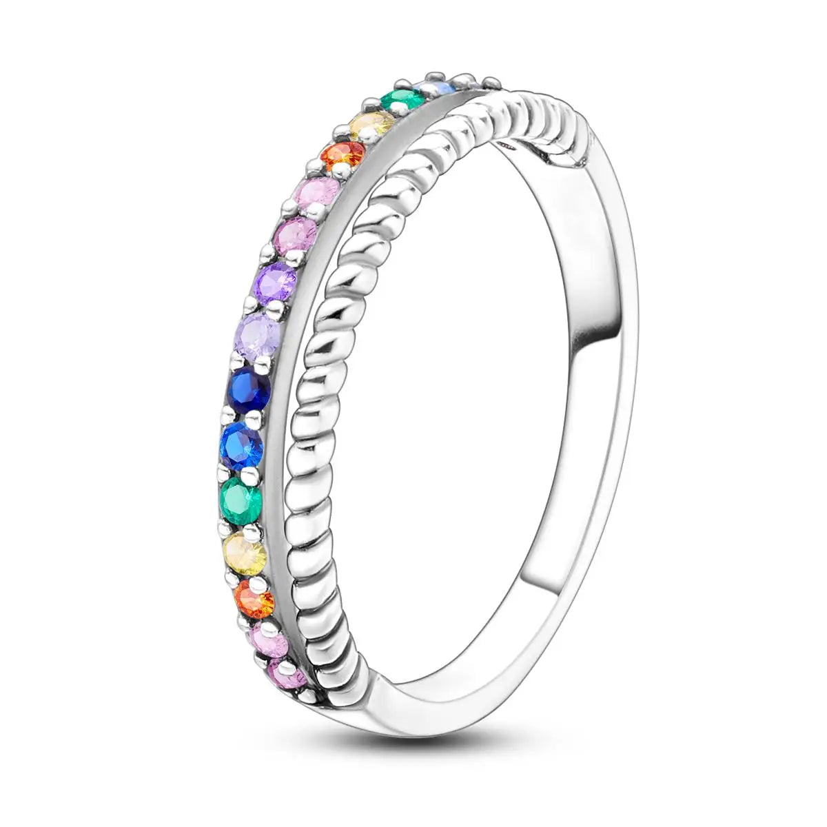 Silver-Plated Daisy Ring - Luxury Stackable Fine Jewelry for Any Occasion