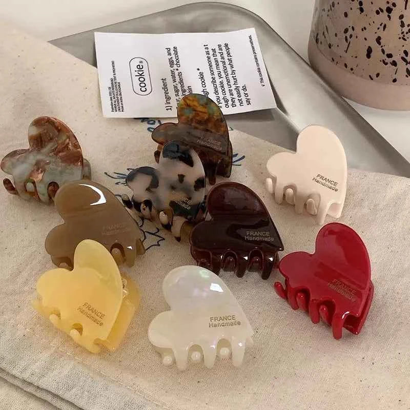 Small Heart Shaped Hair Clips