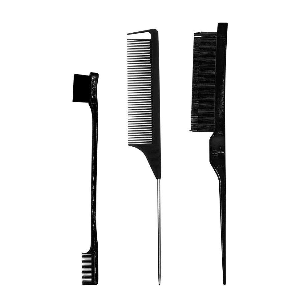 Pro Pointed Tail Comb - Anti-static Hairdressing Comb with Steel Needle Pin for Salon Styling and Barber Accessories