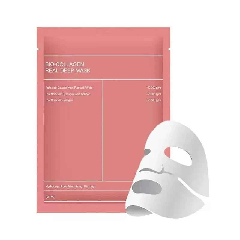 Bio Collagen Face Mask for Deep Hydration, Pore Shrinking, and Skin Brightening