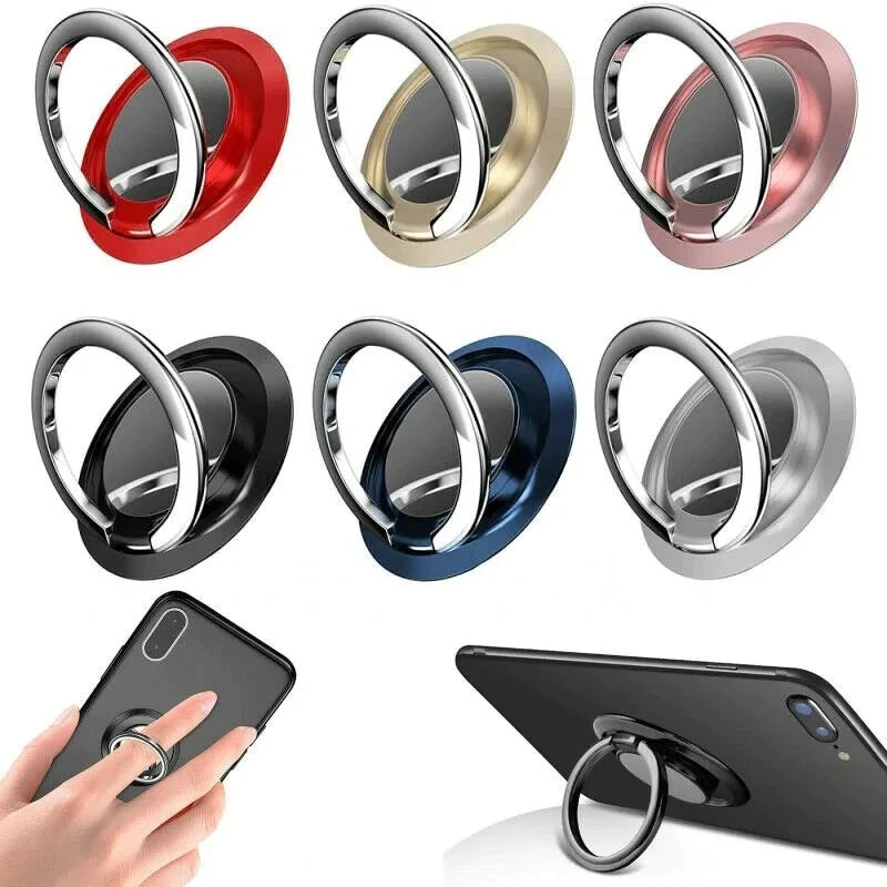 Finger Ring Holder Stand Grip 360 Rotating for Mobile Phone with Car Magnetic Mount