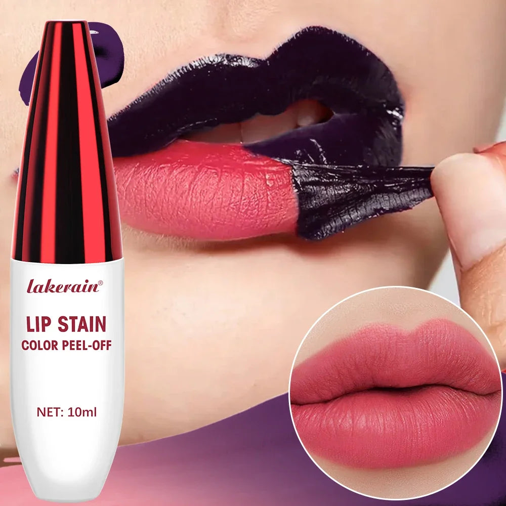 Peel Off Rose Pink Lip Gloss - Matte Contour Tattoo Lip Stain Waterproof & Transfer Resistant Natural Tint - Allurra Store