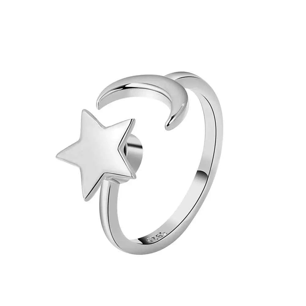 Anti Stress Anxiety Fidget Rings for Anxiety Women - Stainless Steel Spinner Sunflower Star Trendy Jewelry Gift Dropshipping