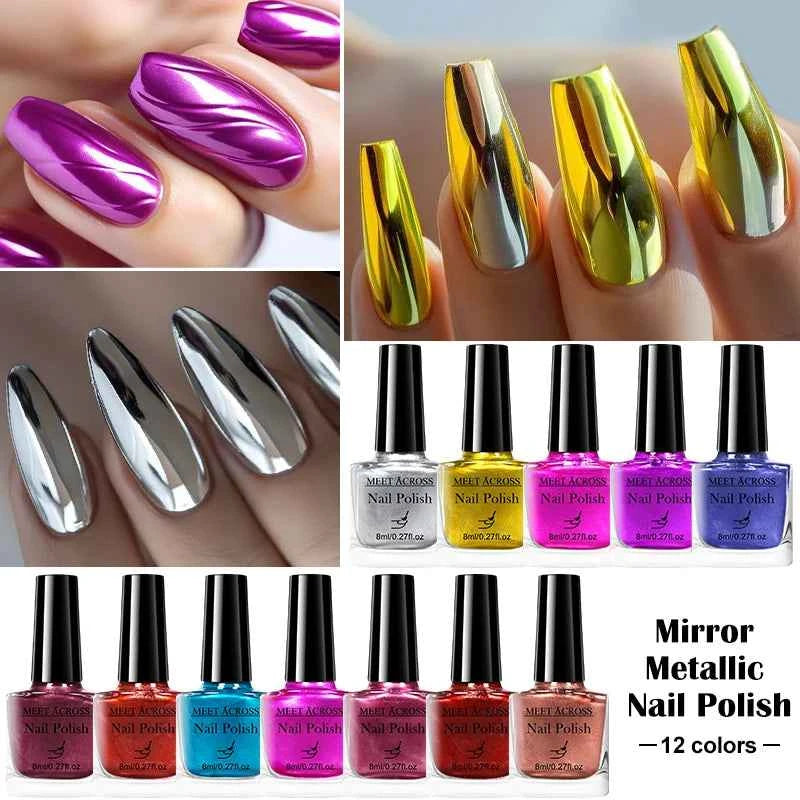 Metallic Nail Polish for Stunning Mirror Effect – 8ml