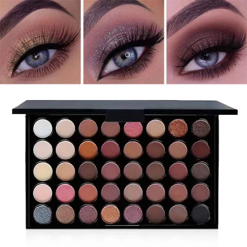 Glitter Eyeshadow Palette 40 Colors - Waterproof Long Lasting
