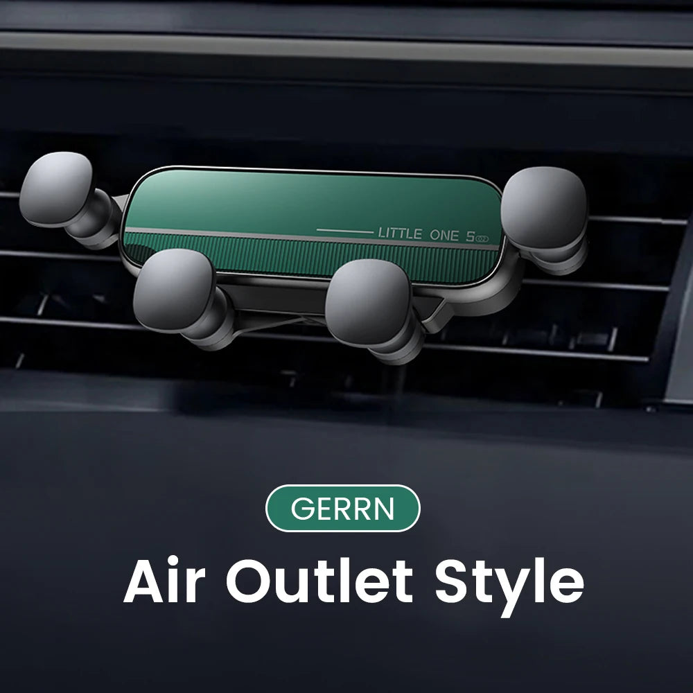 Gravity Car Phone Holder - Universal Air Vent Mount for iPhone 13, 12, Xiaomi, and GPS Stand