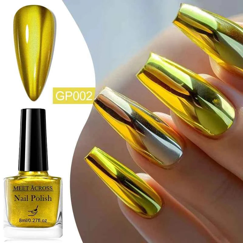 Metallic Nail Polish for Stunning Mirror Effect – 8ml