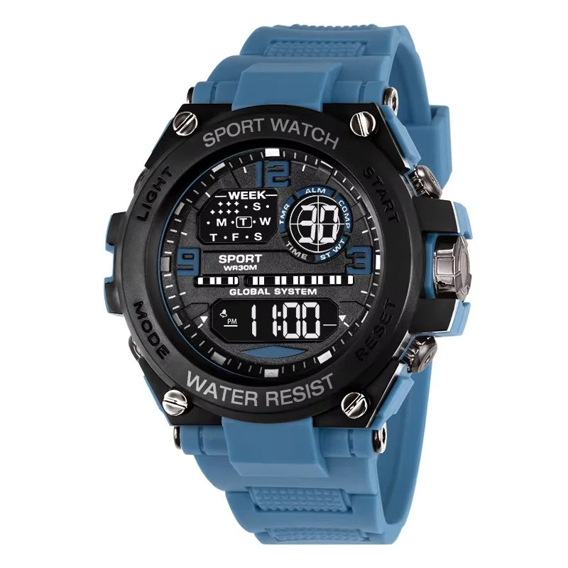 Outdoor Sports Digital Watch for Men and Women - Big Dial LED Alarm Digital Watch 1237 - Allurra Store