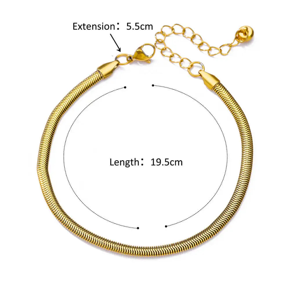 Vintage Stainless Steel Anklet for Women - Beaded Chain Leg Bracelets & Summer Beach Jewelry Accessories