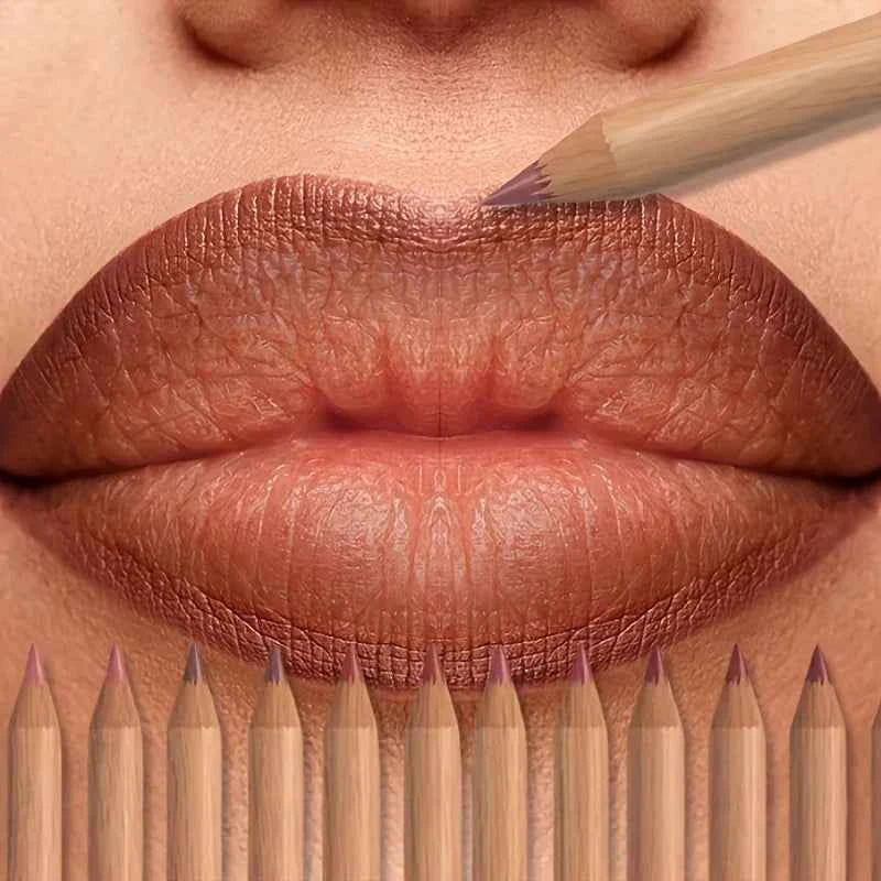 6pcs Velvet Matte Lip Liner Set - Long-Lasting Lip Makeup in Versatile Berry, Brown, Pink Shades