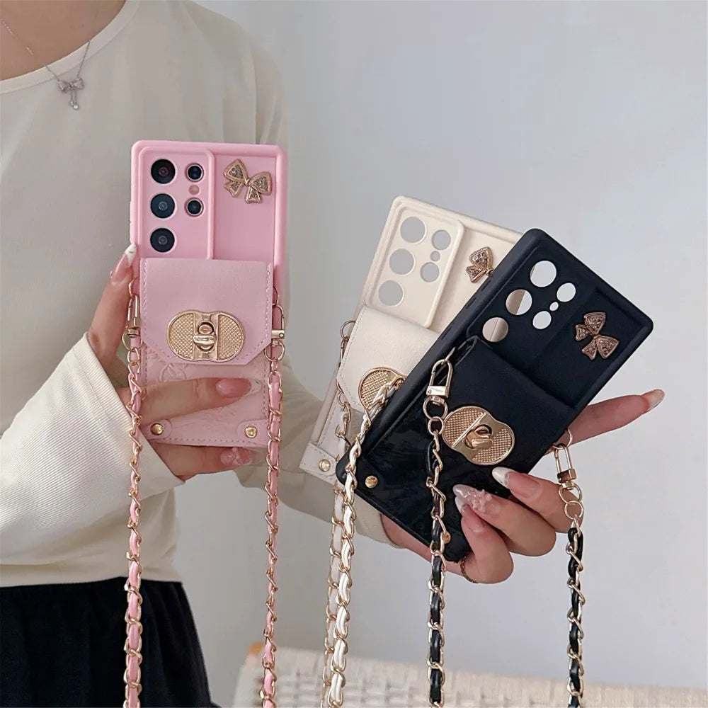 Crossbody Wallet Case for Samsung Galaxy S24 S21 FE S25 Ultra S23 S22 Plus A06 A16 A56 A36 A54 A55 A35 A25 A15