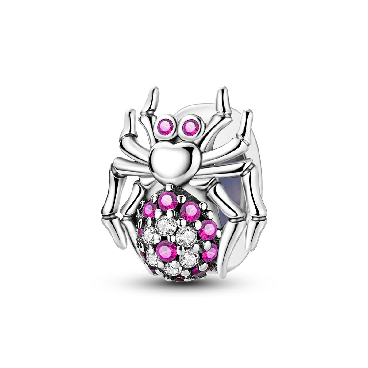 100% 925 Sterling Silver Butterfly Charm with Rainbow Zircon Colorful Dragon Shaped Silicone Stopper for DIY Bracelets Jewelry