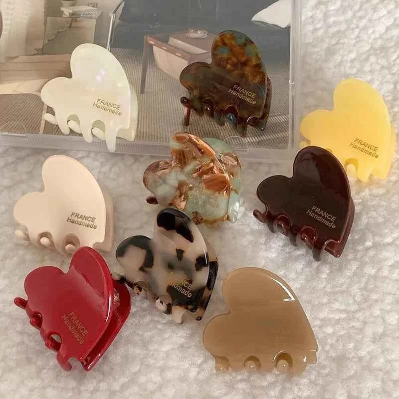 Small Heart Shaped Hair Clips