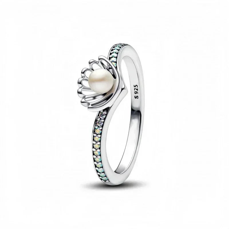 925 Sterling Silver Princess & Crystal Rings - Stunning 925 Sterling Silver Rings with Crystals