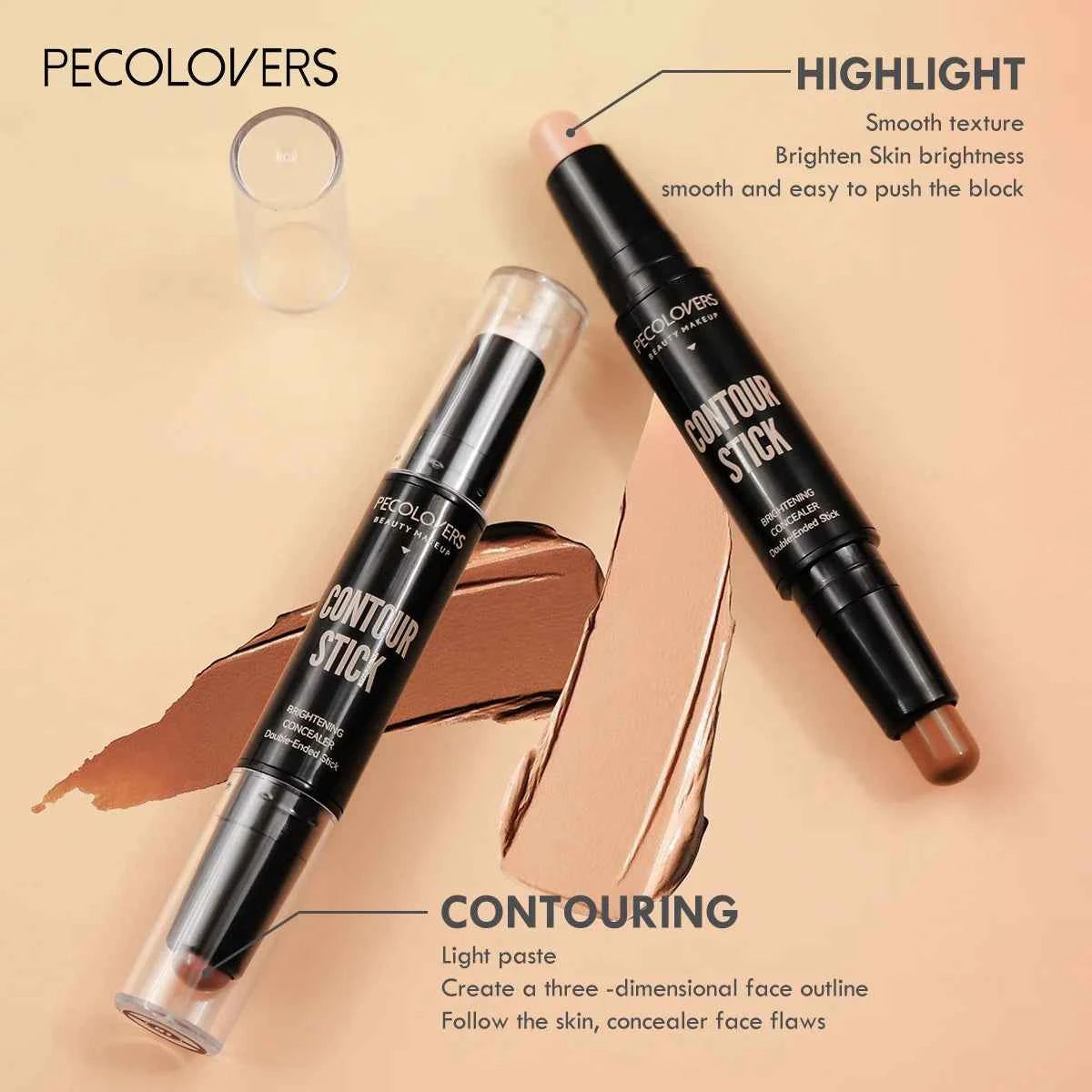 Face Foundation Concealer Pen Long Lasting Concealer Stick for Dark Circles and Contouring Makeup
