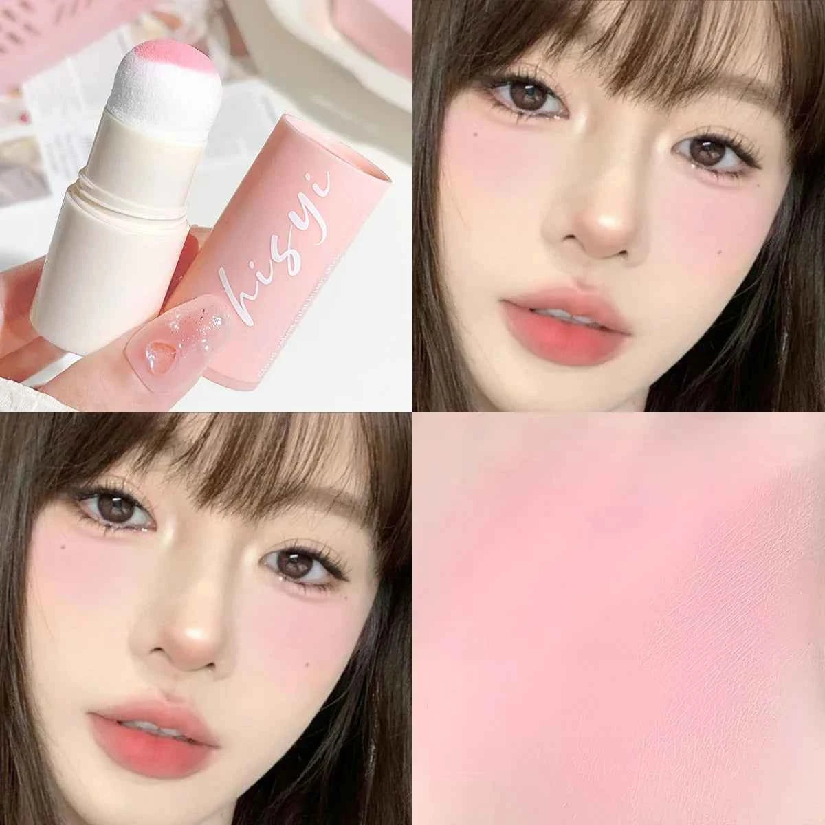 Velvet Mist Blush Stick - Achieve Luscious Lips and Cheeks with Korean Style Makeup