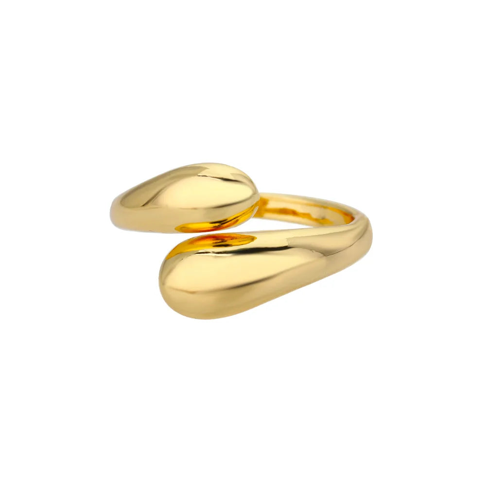 Gold Stainless Steel Rings for Women - 316L Luxury Classic Wedding Couple Jewelry - Never Fade, Free Shipping