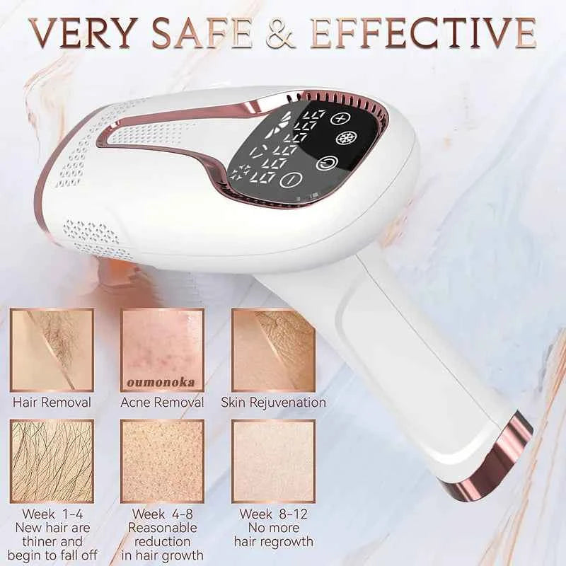 999999 Flashes IPL Laser Epilator for Women - Painless Home Hair Removal Device for Bikini and Body Use