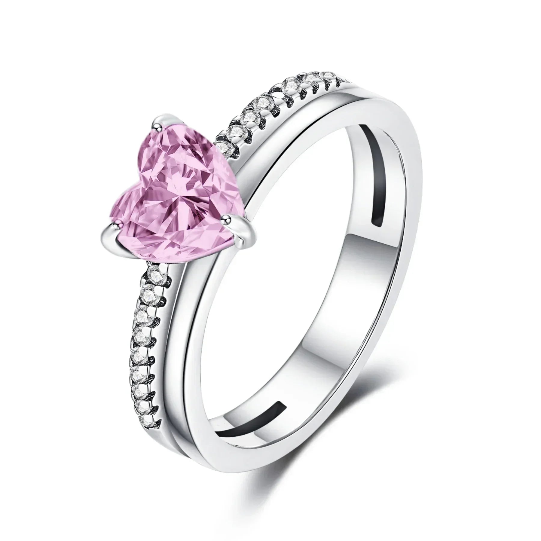 925 Sterling Silver Princess & Crystal Rings - Stunning 925 Sterling Silver Rings with Crystals